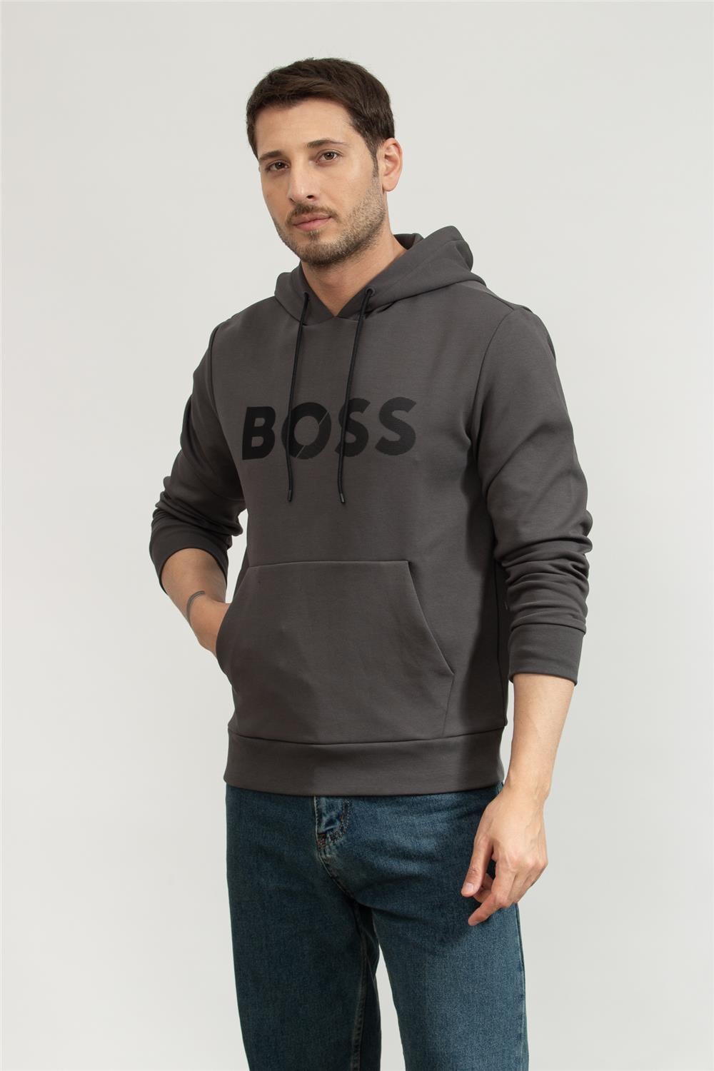 Boss Erkek Kapüşonlu Sweatshirt