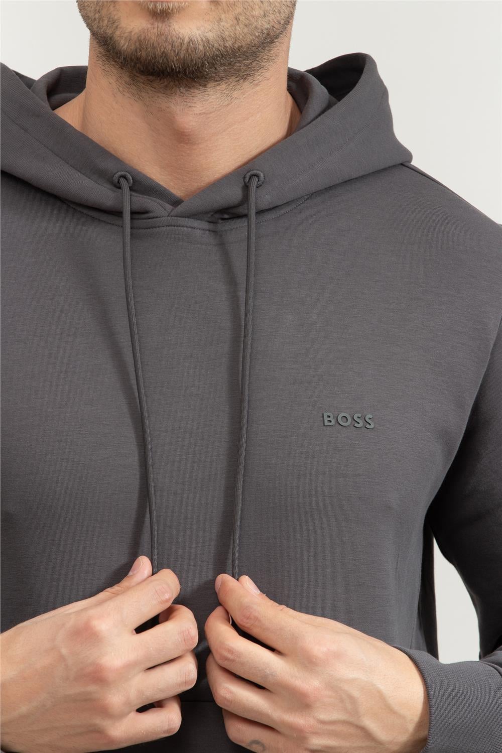Boss Erkek Kapüşonlu Sweatshirt