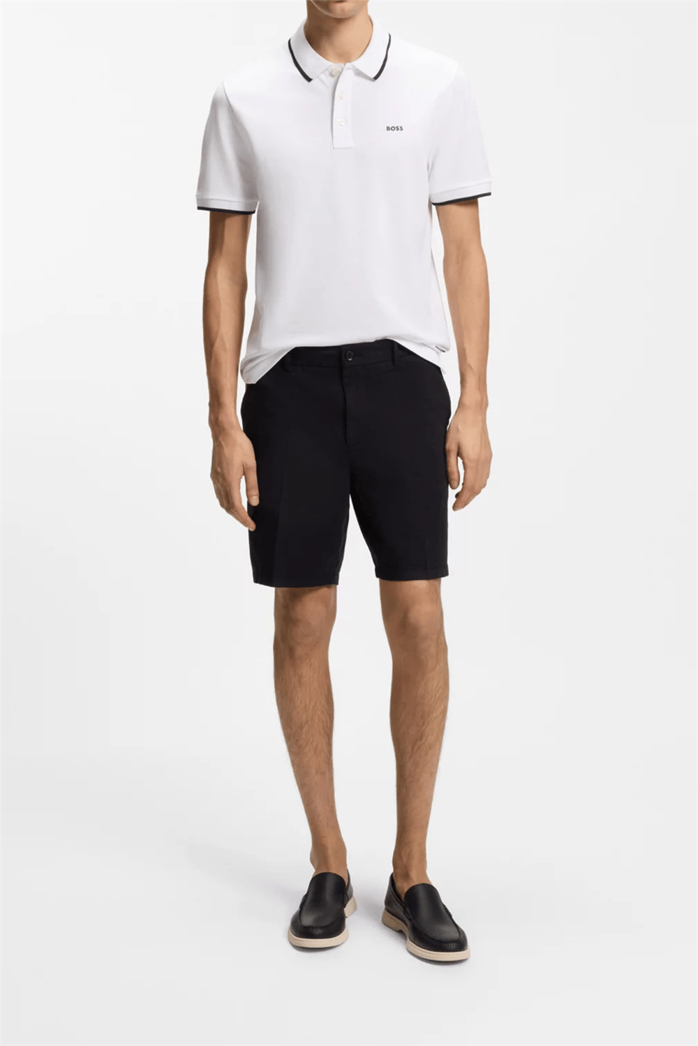 Boss Erkek Polo Yaka T-Shirt Beyaz