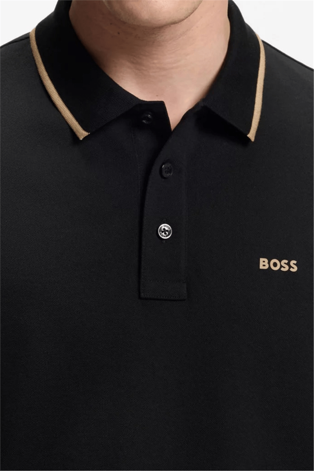 Boss Erkek Polo Yaka T-Shirt Siyah