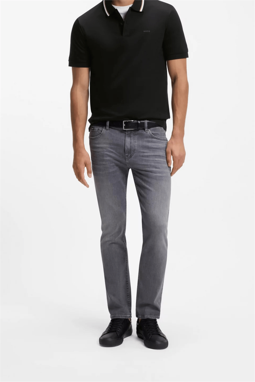 Boss Erkek Polo Yaka T-Shirt Siyah