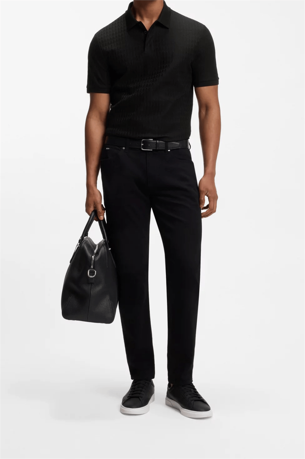 BOSS H Parlay 321 Erkek Polo Yaka T-Shirt Siyah