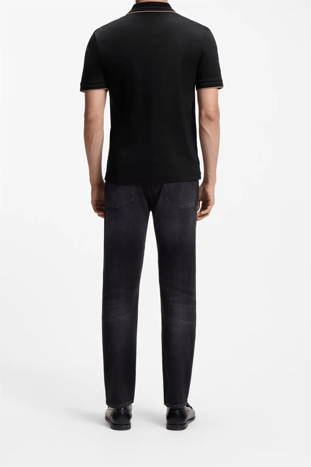 BOSS H Phillipson 195 Erkek Polo Yaka T-Shirt Siyah