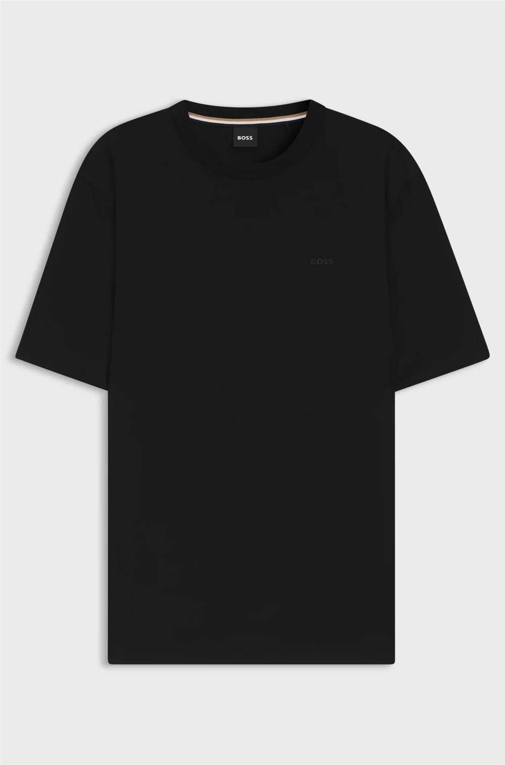 BOSS H Taut 15 Erkek Bisiklet Yaka T-Shirt Siyah