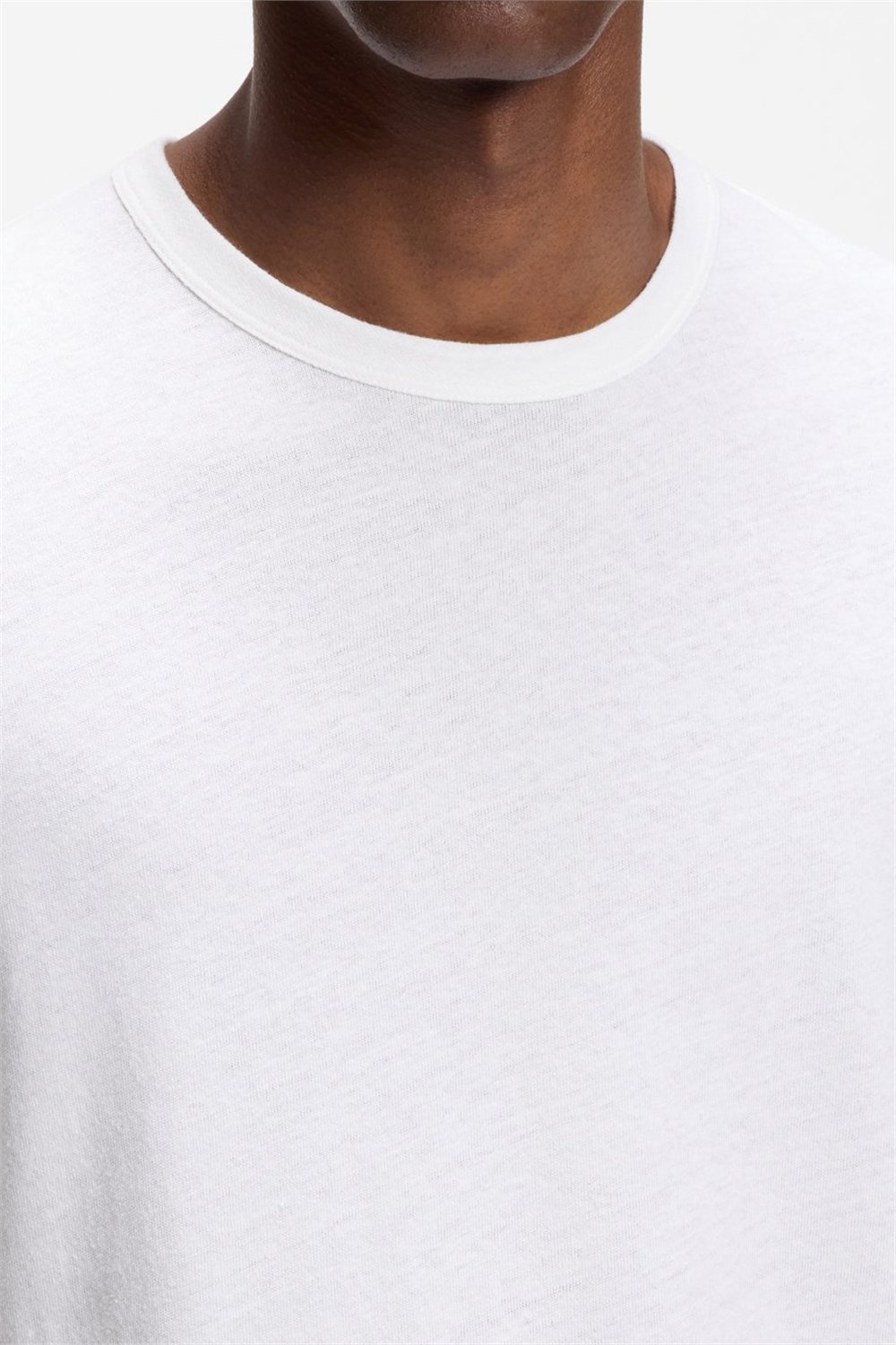 Boss H Taut 235 Erkek Bisiklet Yaka T-Shirt Beyaz