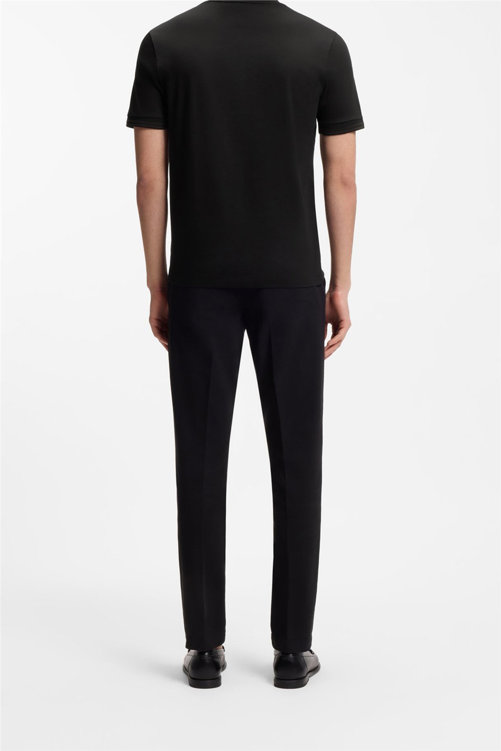 Boss H Tessler 238 Erkek Bisiklet Yaka T-Shirt Siyah