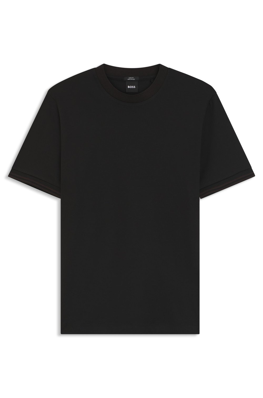 Boss H Tessler 238 Erkek Bisiklet Yaka T-Shirt Siyah