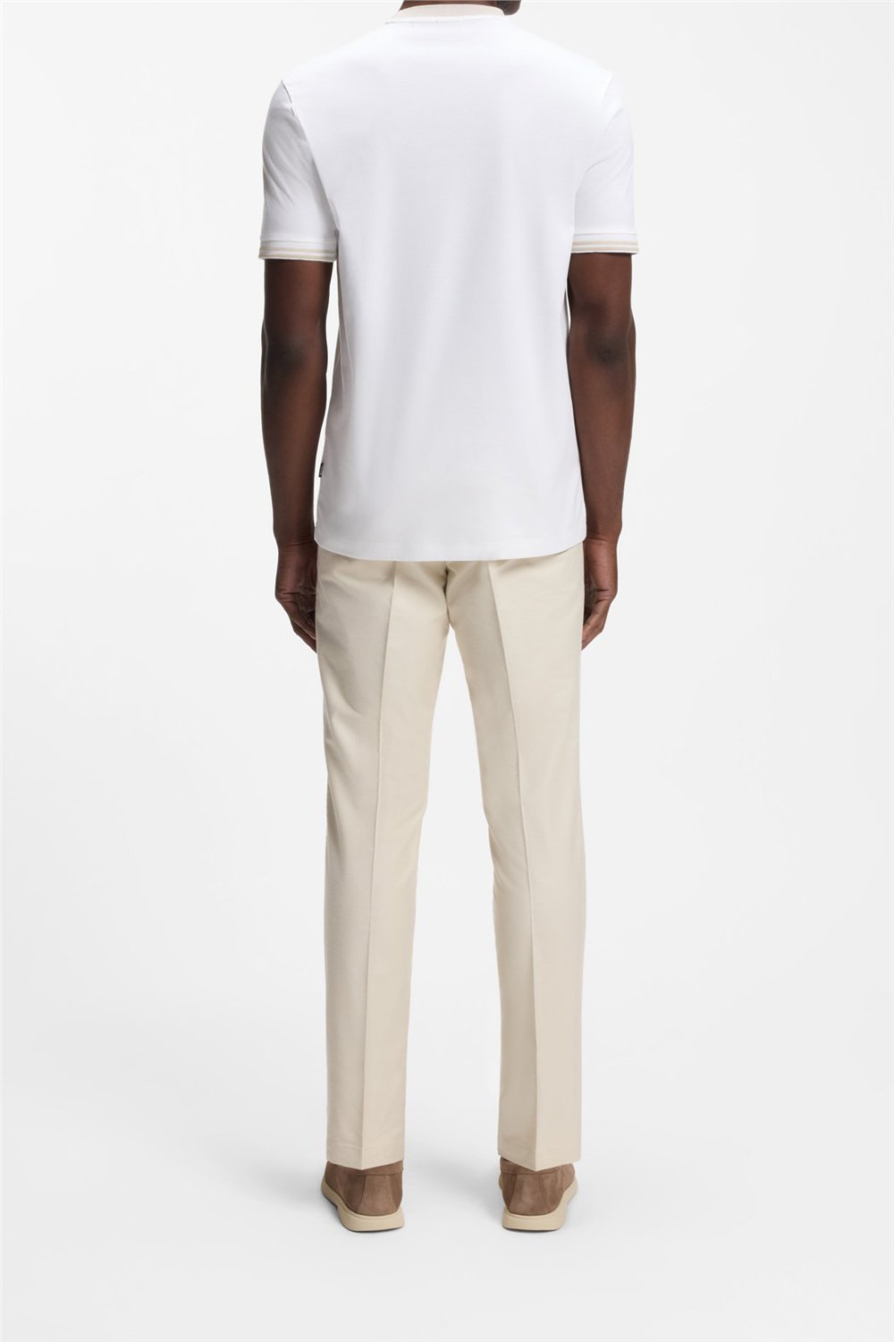 Boss H Tessler 238 Erkek Bisiklet Yaka T-Shirt Beyaz