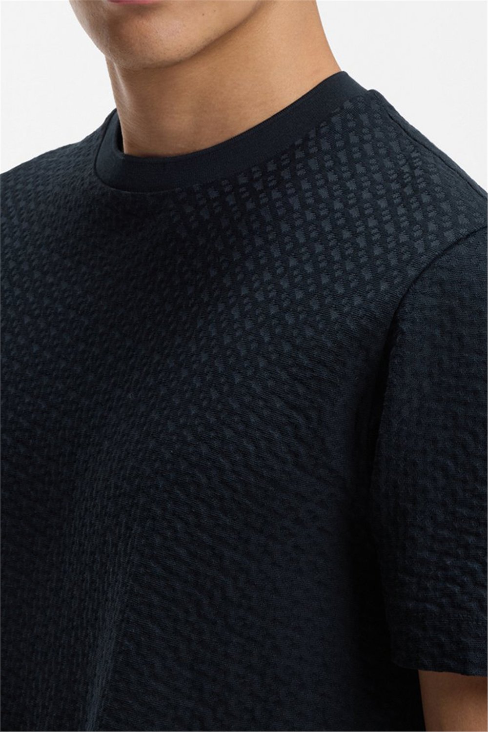 BOSS H Thompson 228 Erkek Bisiklet Yaka T-Shirt