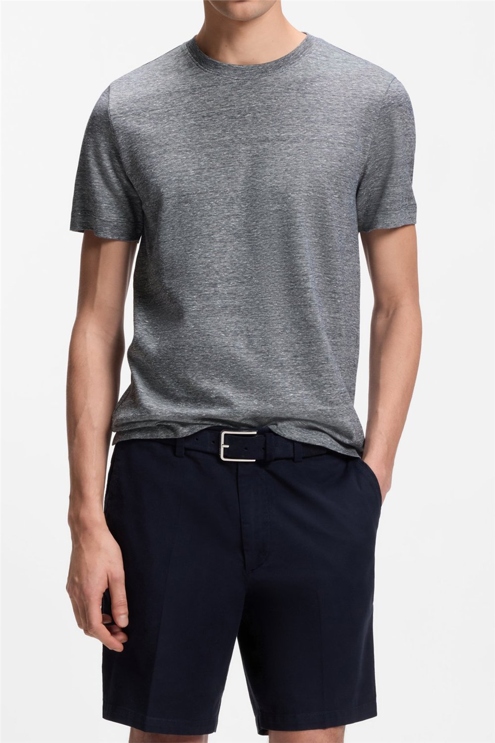 Boss H Thompson 235 Erkek Bisiklet Yaka T-Shirt Mavi