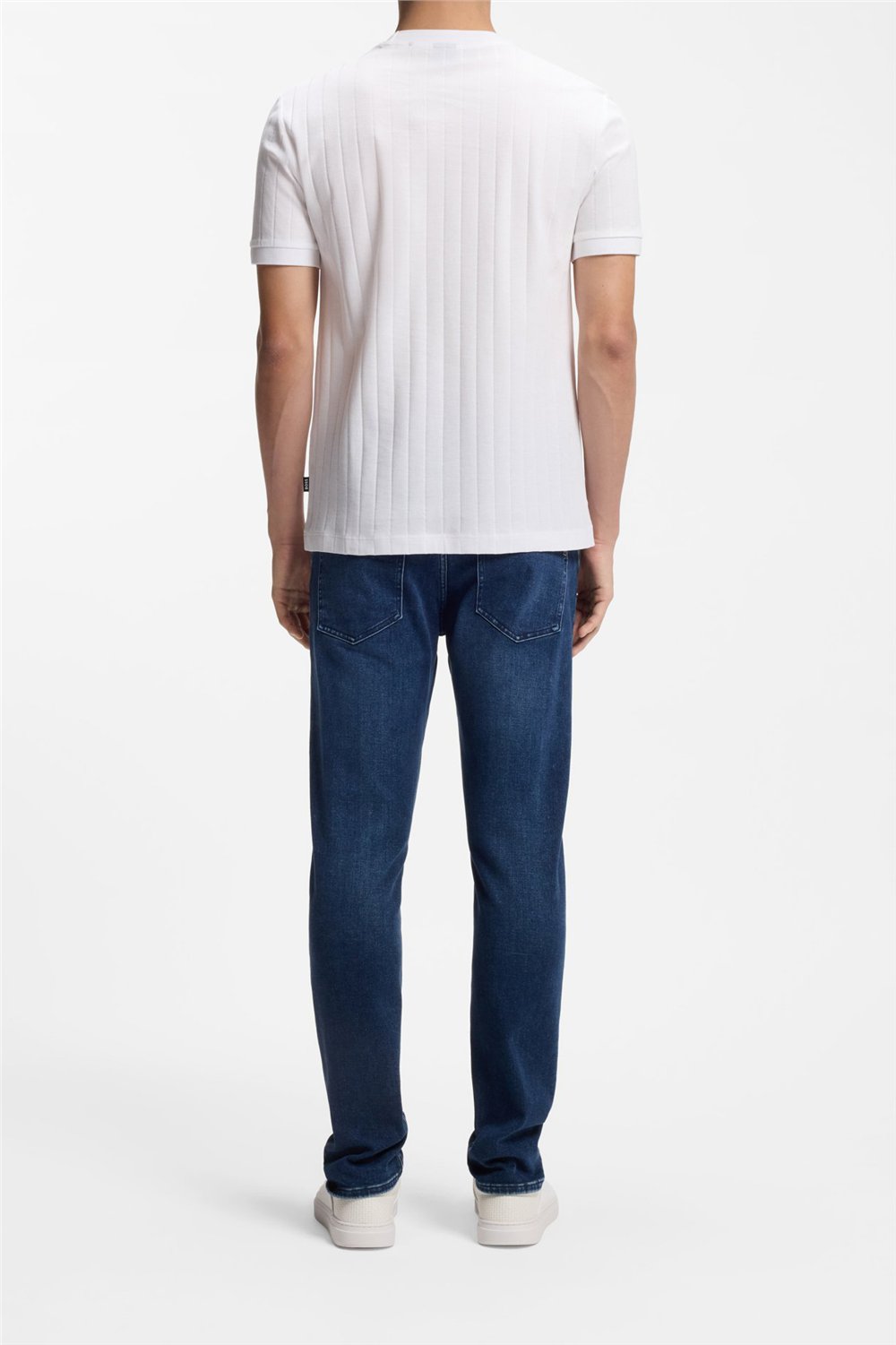 Boss H Thompson 236 Erkek Bisiklet Yaka T-Shirt Beyaz