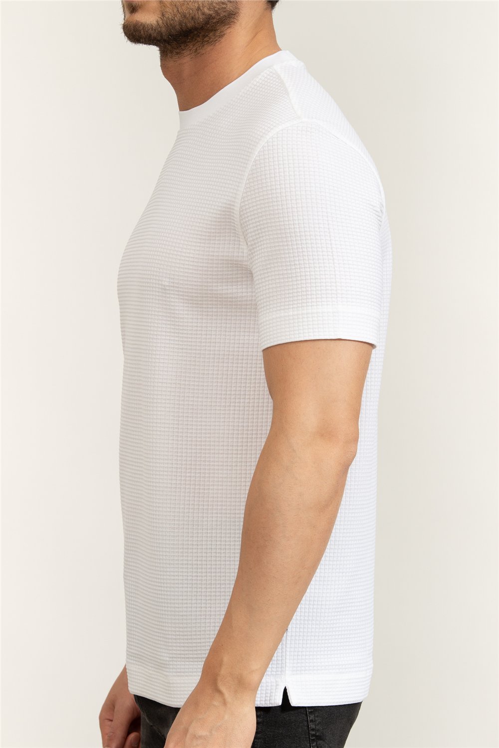 Boss H Thompson 237 Erkek Bisiklet Yaka T-Shirt Beyaz