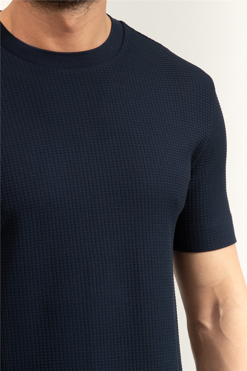 Boss H Thompson 237 Erkek Bisiklet Yaka T-Shirt Mavi