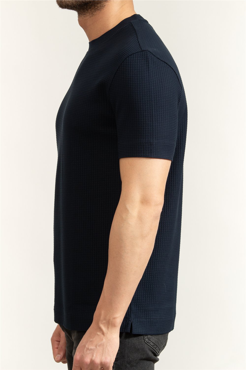 Boss H Thompson 237 Erkek Bisiklet Yaka T-Shirt Mavi