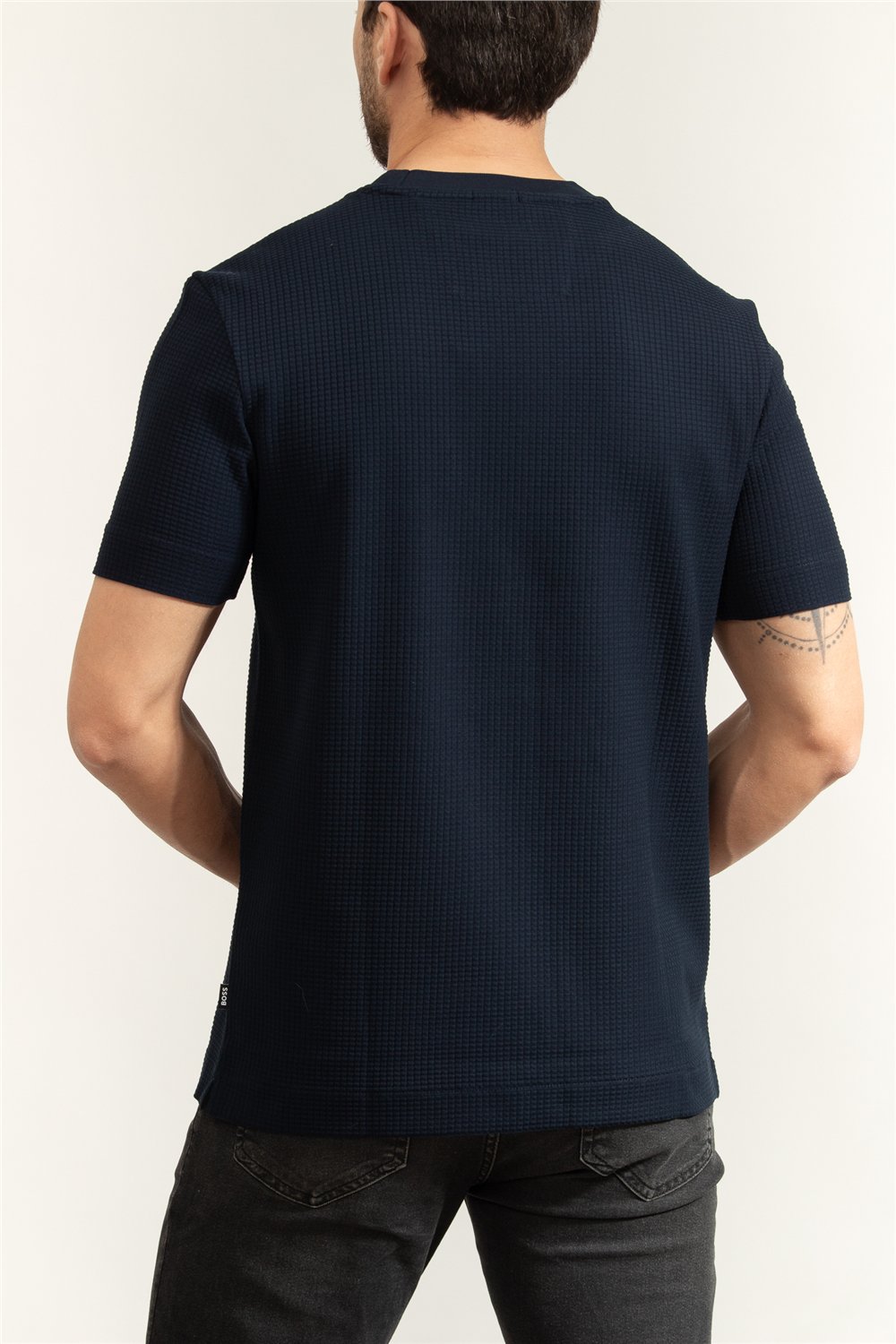 Boss H Thompson 237 Erkek Bisiklet Yaka T-Shirt Mavi