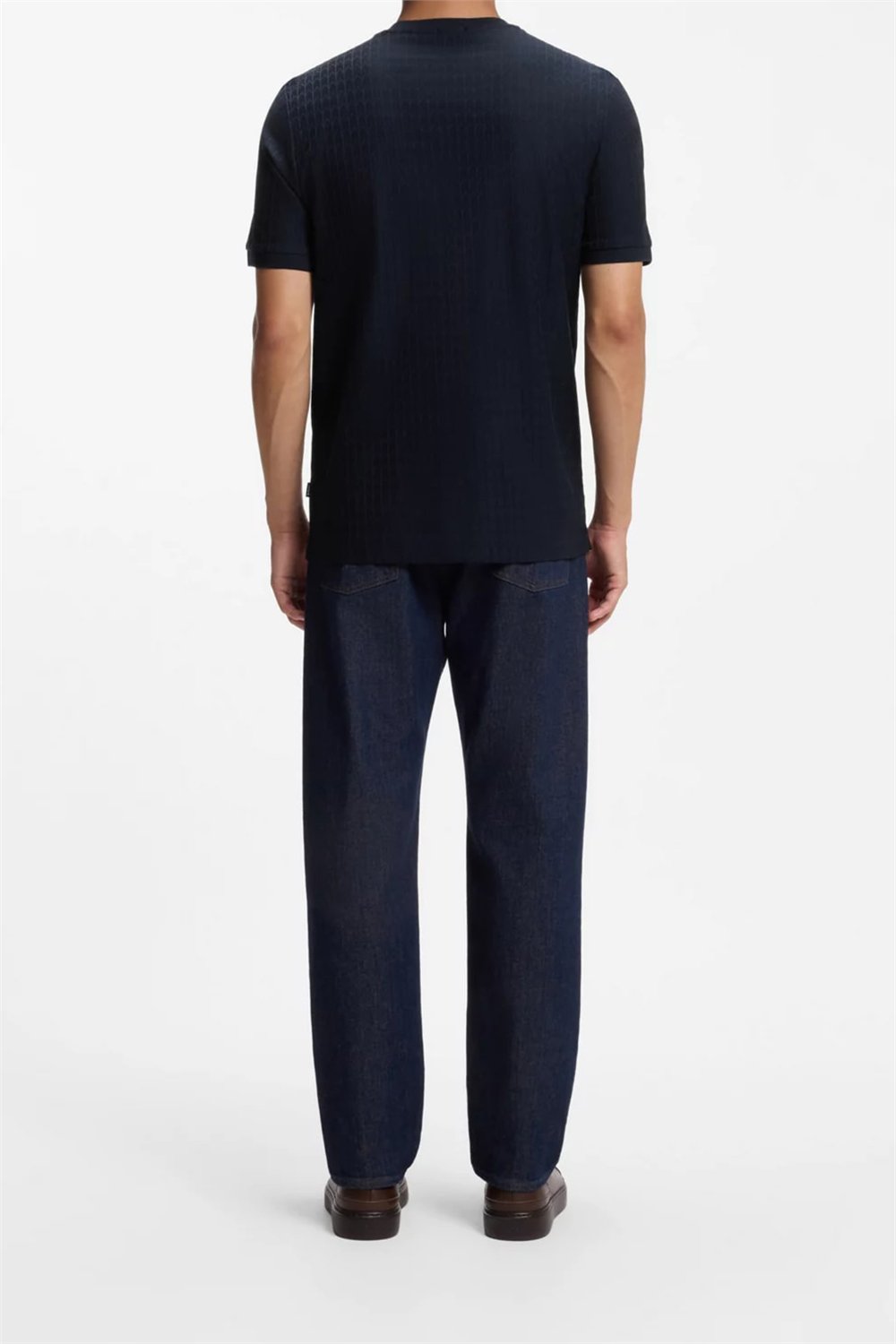 BOSS H Thompson 321 Erkek Bisiklet Yaka T-Shirt Mavi