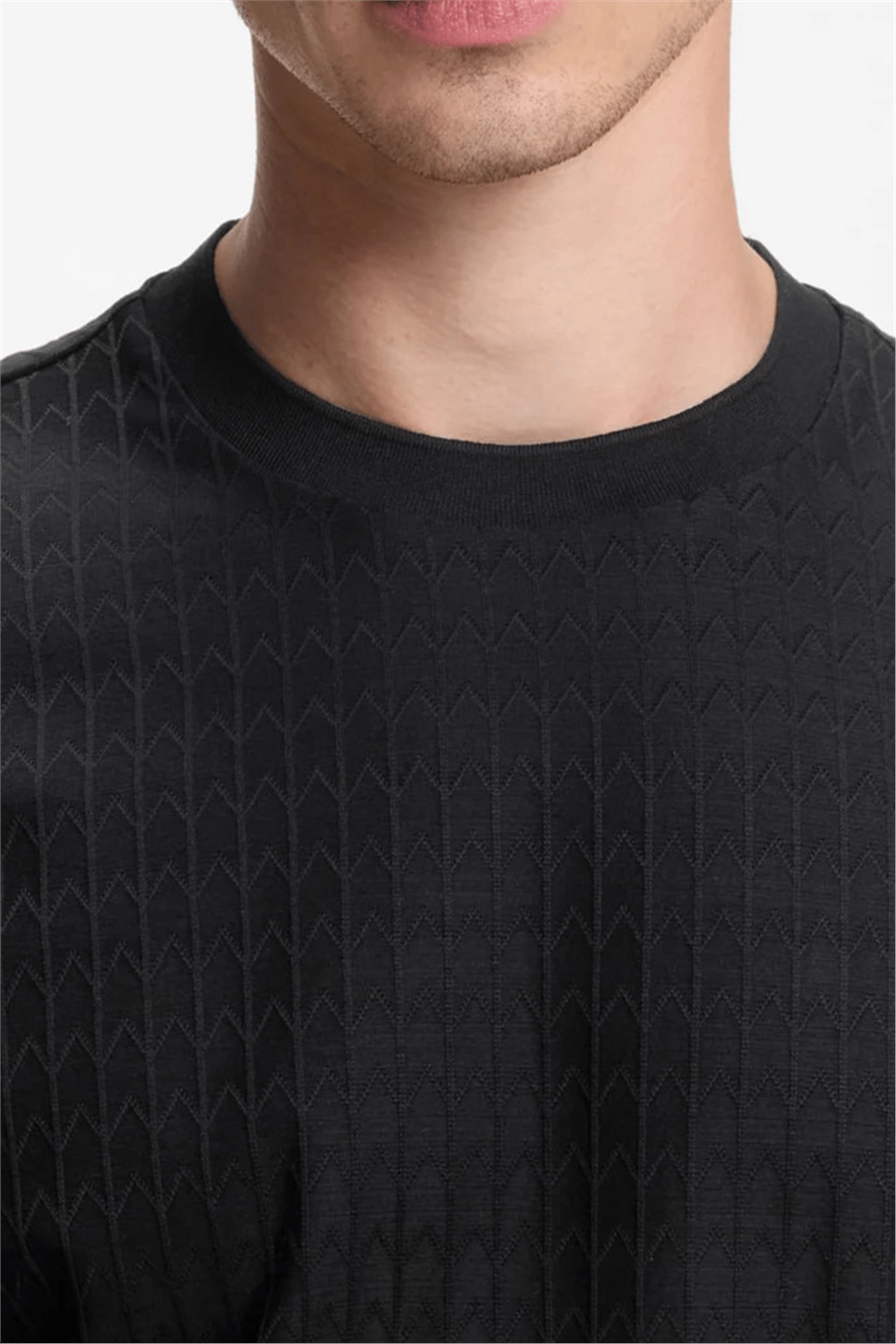 BOSS H Thompson 321 Erkek Bisiklet Yaka T-Shirt Siyah