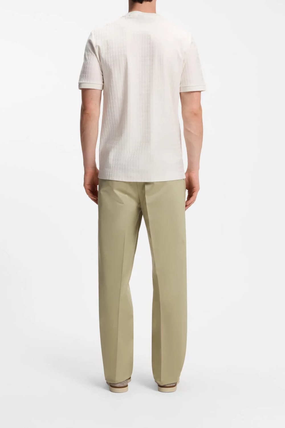 BOSS H Thompson 321 Erkek Bisiklet Yaka T-Shirt Beyaz