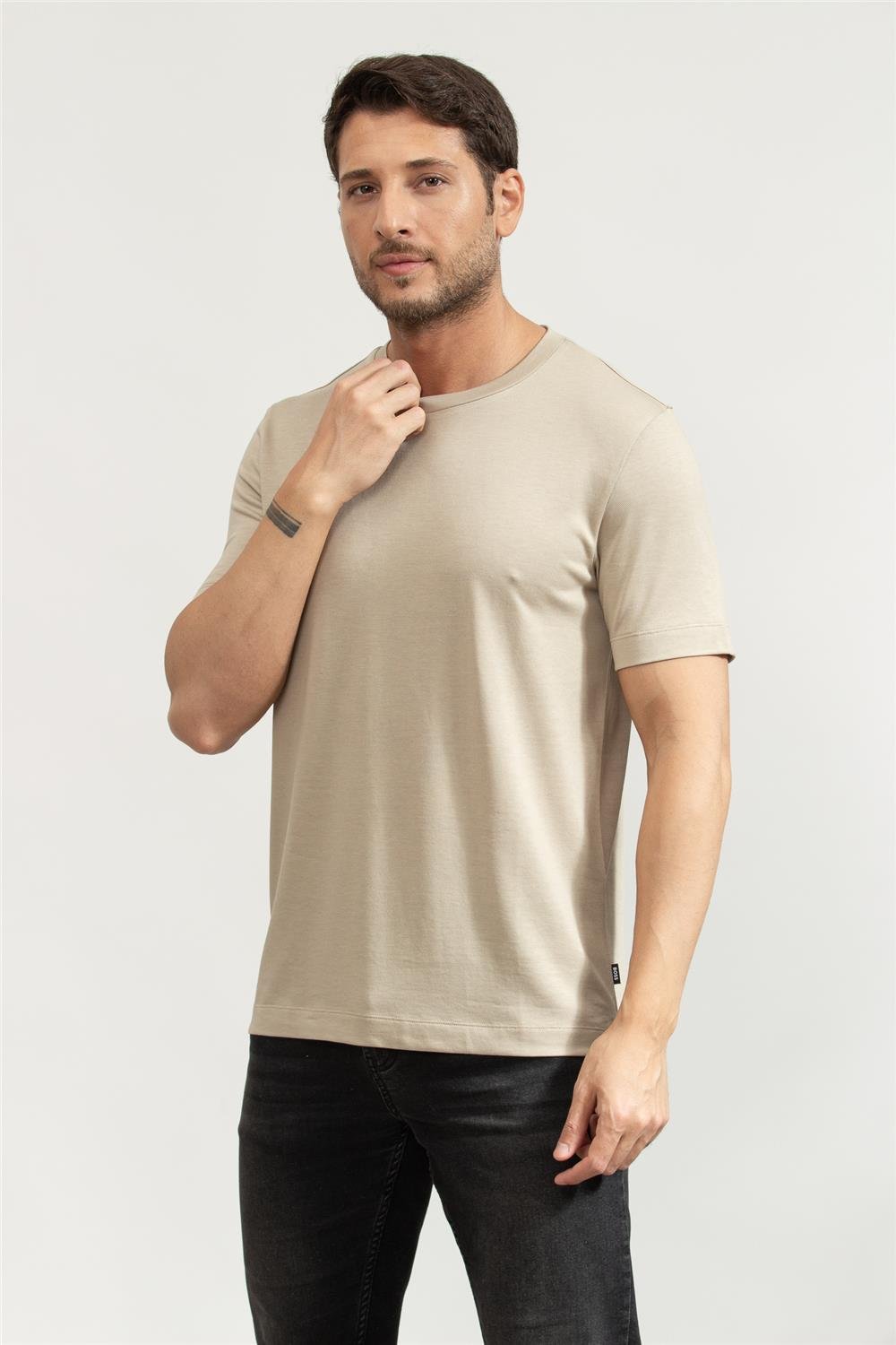 BOSS H-Thompson Erkek Bisiklet Yaka T-Shirt