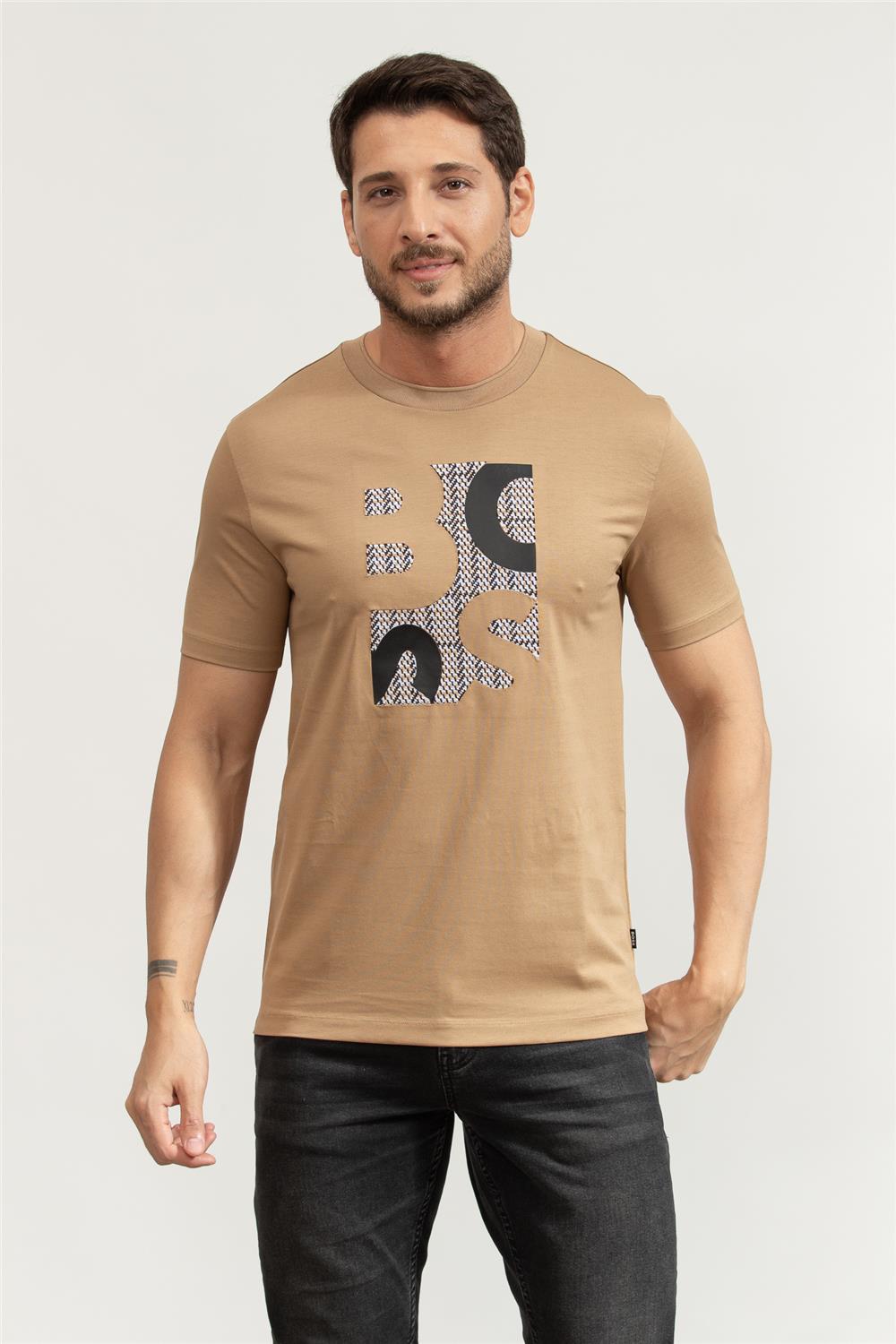 BOSS H-Thompson Erkek Bisiklet Yaka T-Shirt