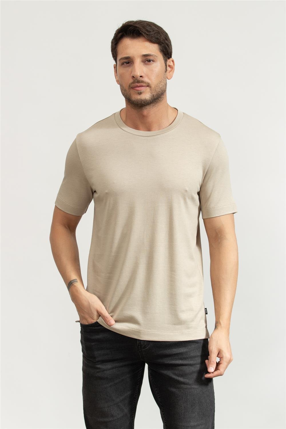 BOSS H-Thompson Erkek Bisiklet Yaka T-Shirt