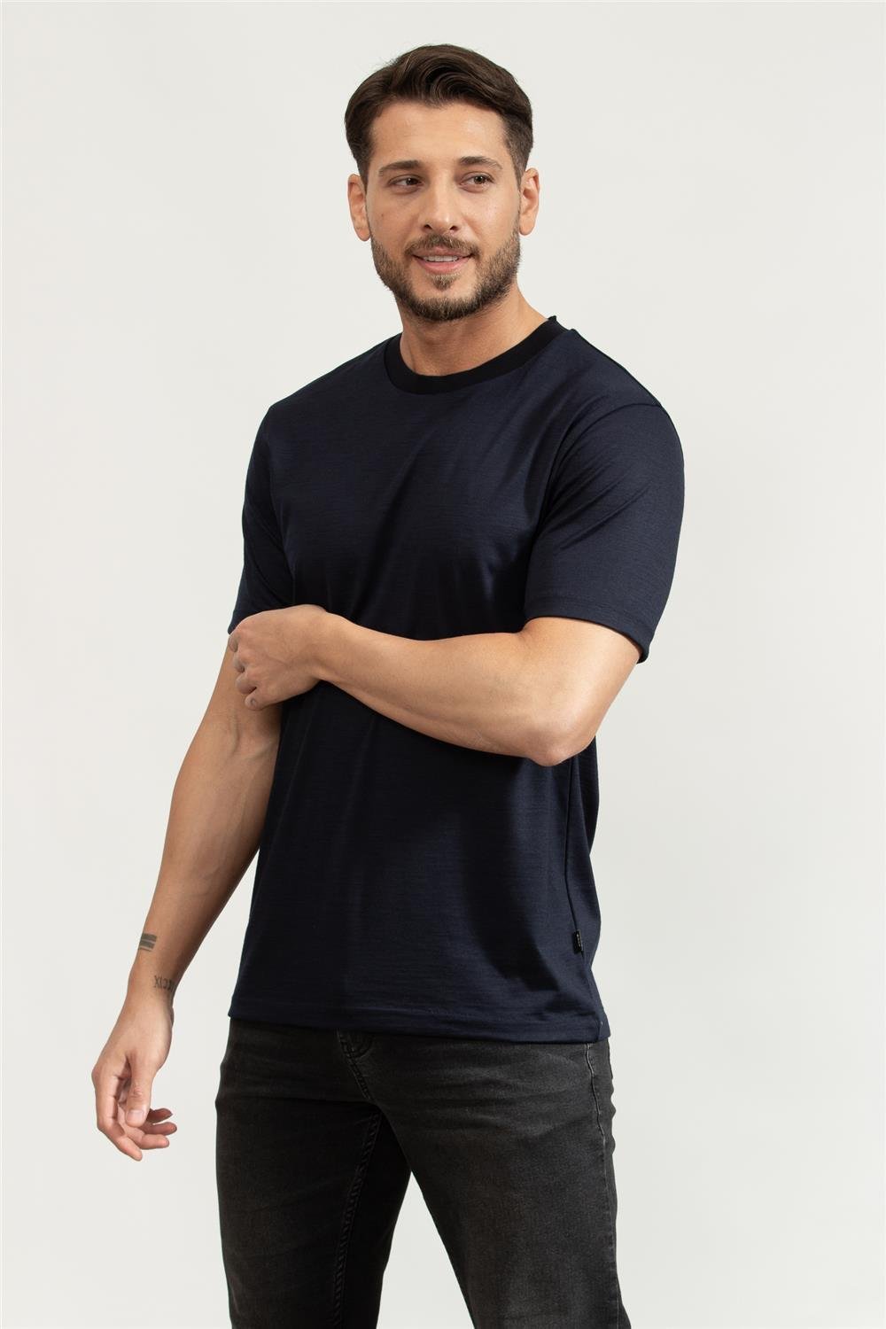 BOSS H-Thompson Erkek Bisiklet Yaka T-Shirt