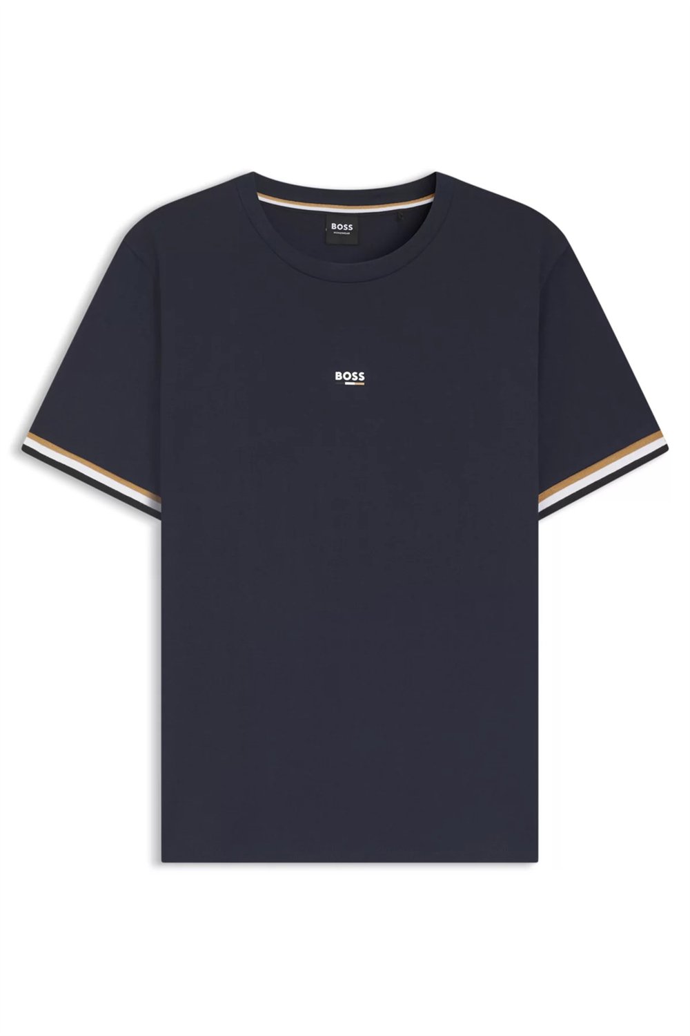 Boss Iconic T Shirt Erkek Bisiklet Yaka T-Shirt Mavi