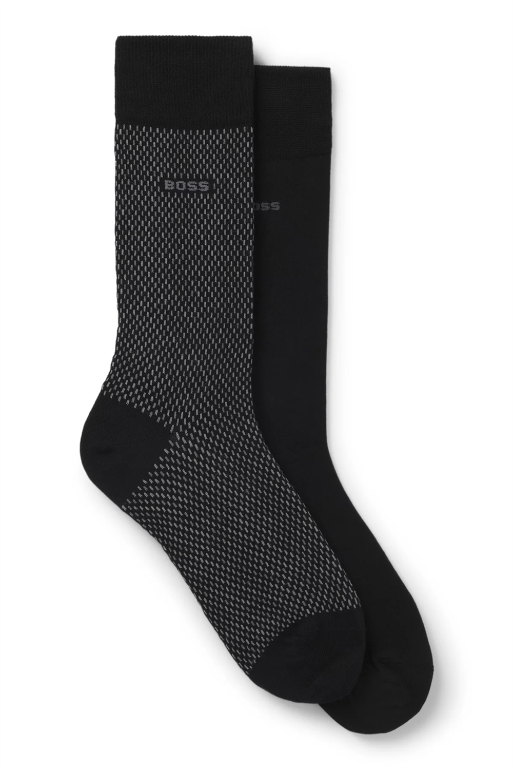Boss Minipattern Erkek 2li Çorap Siyah