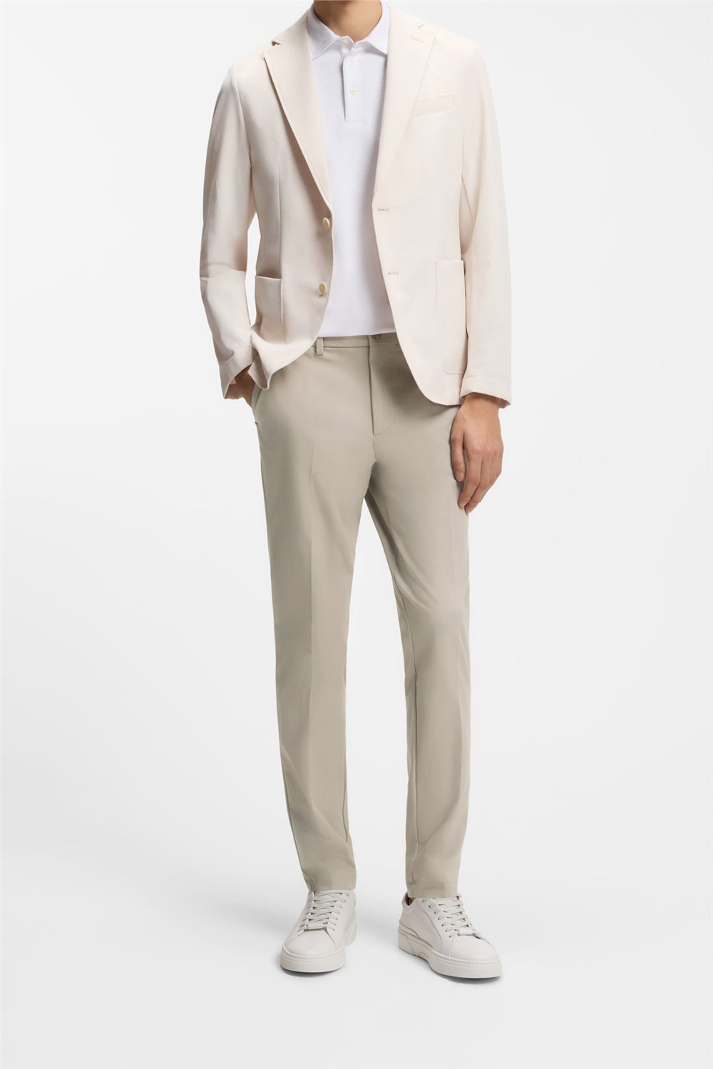BOSS P-Kaiton1-Zip Erkek Pantolon Bej