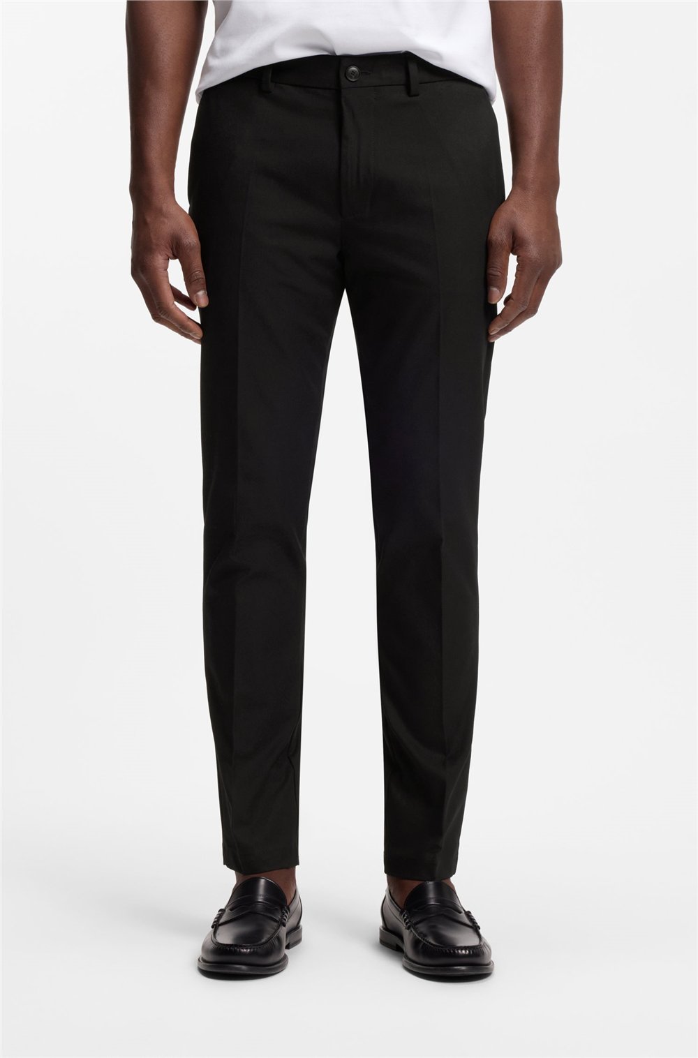 BOSS P-Kaiton1-Zip Erkek Pantolon Siyah