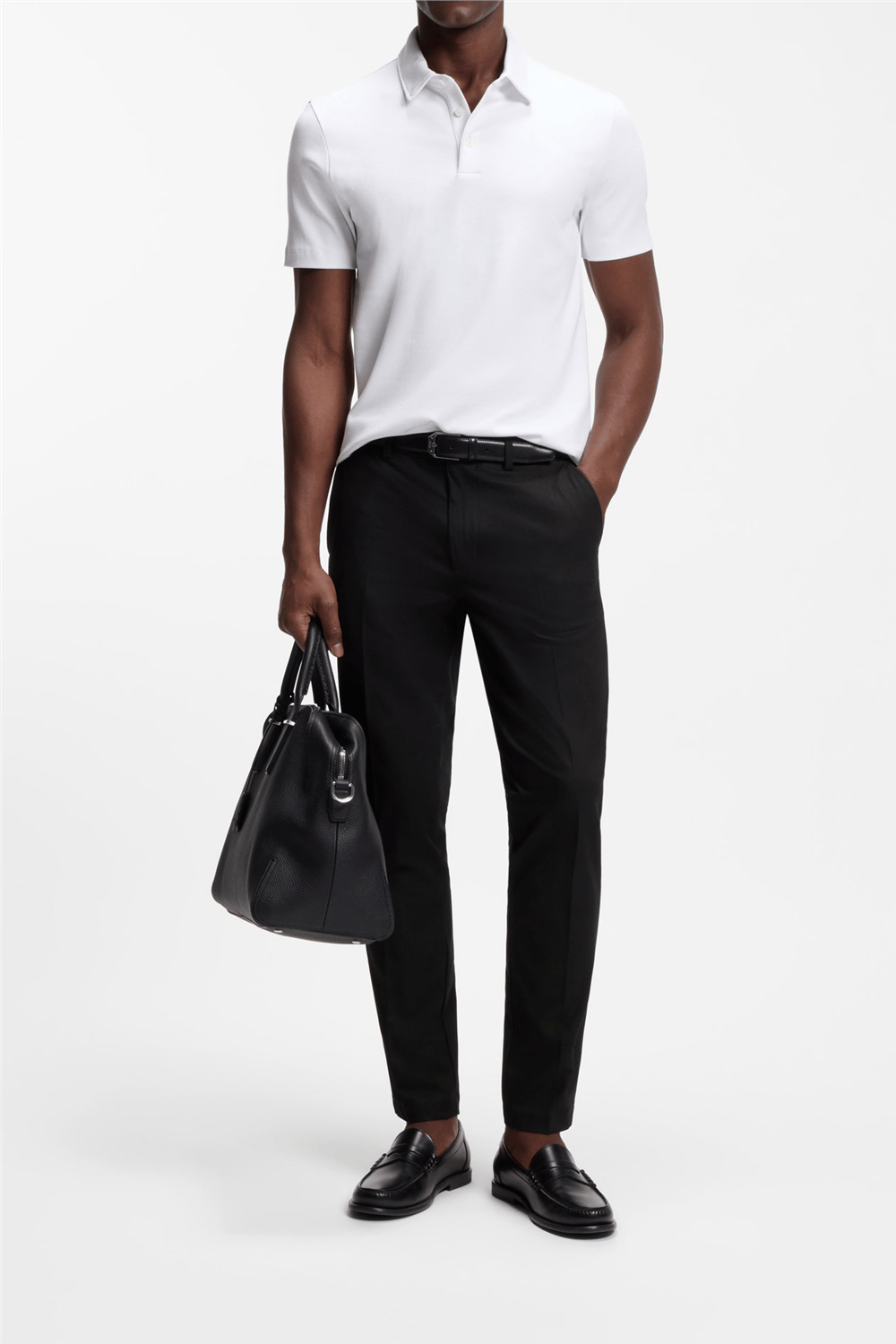 BOSS P-Kaiton1-Zip Erkek Pantolon Siyah