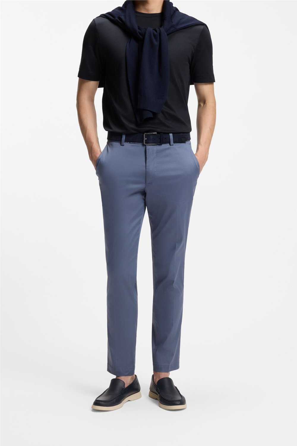 Boss P Taut 89 Erkek Bisiklet Yaka T-Shirt Mavi