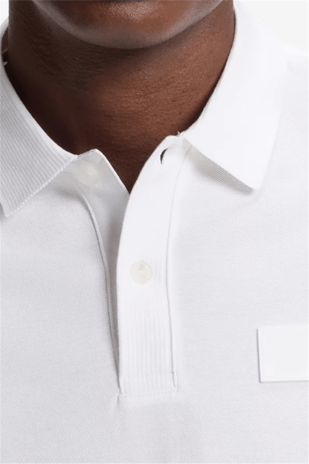 BOSS Paddy Structure Erkek Polo Yaka T-Shirt Beyaz