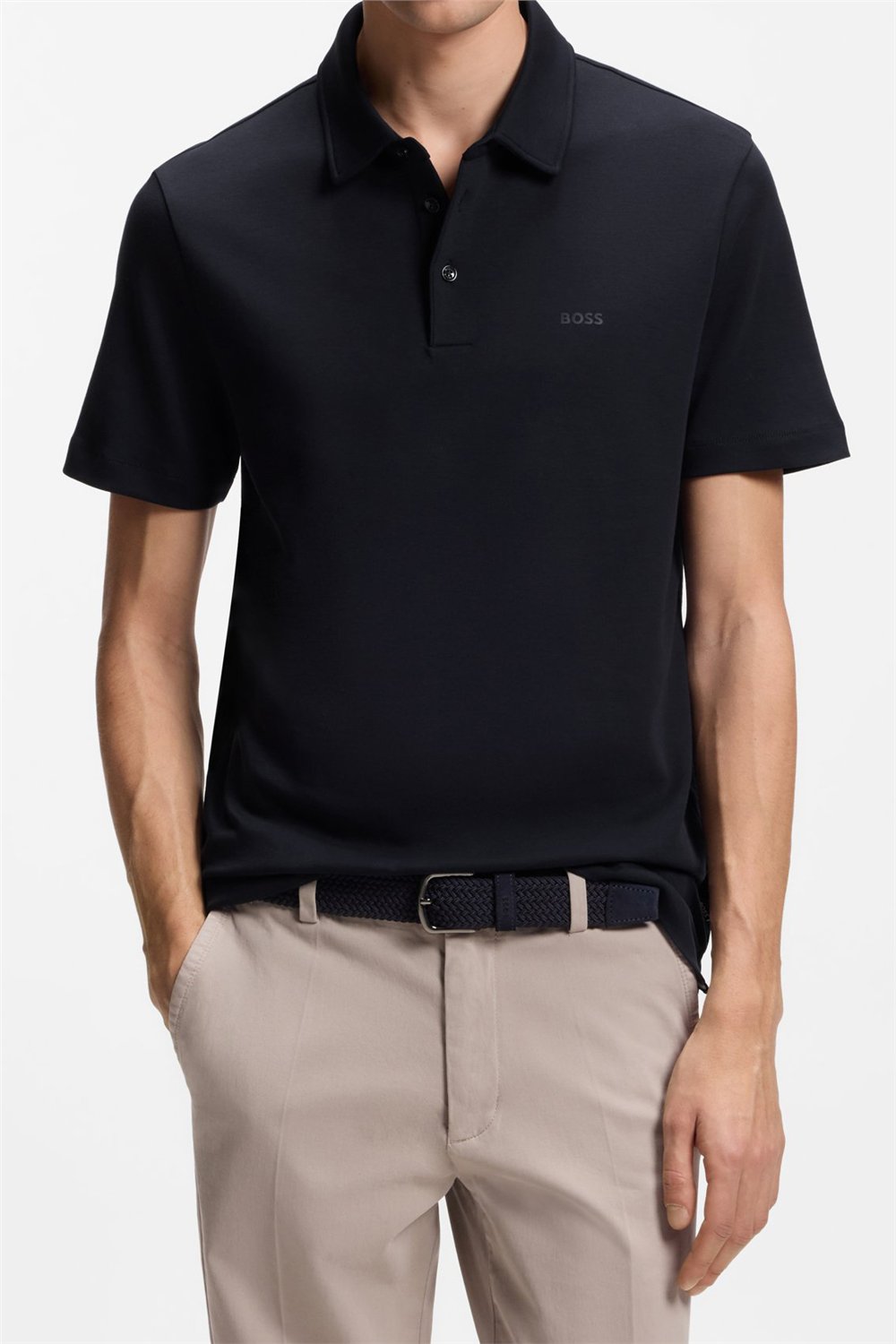 Boss Palosh Erkek Polo Yaka T-Shirt Mavi