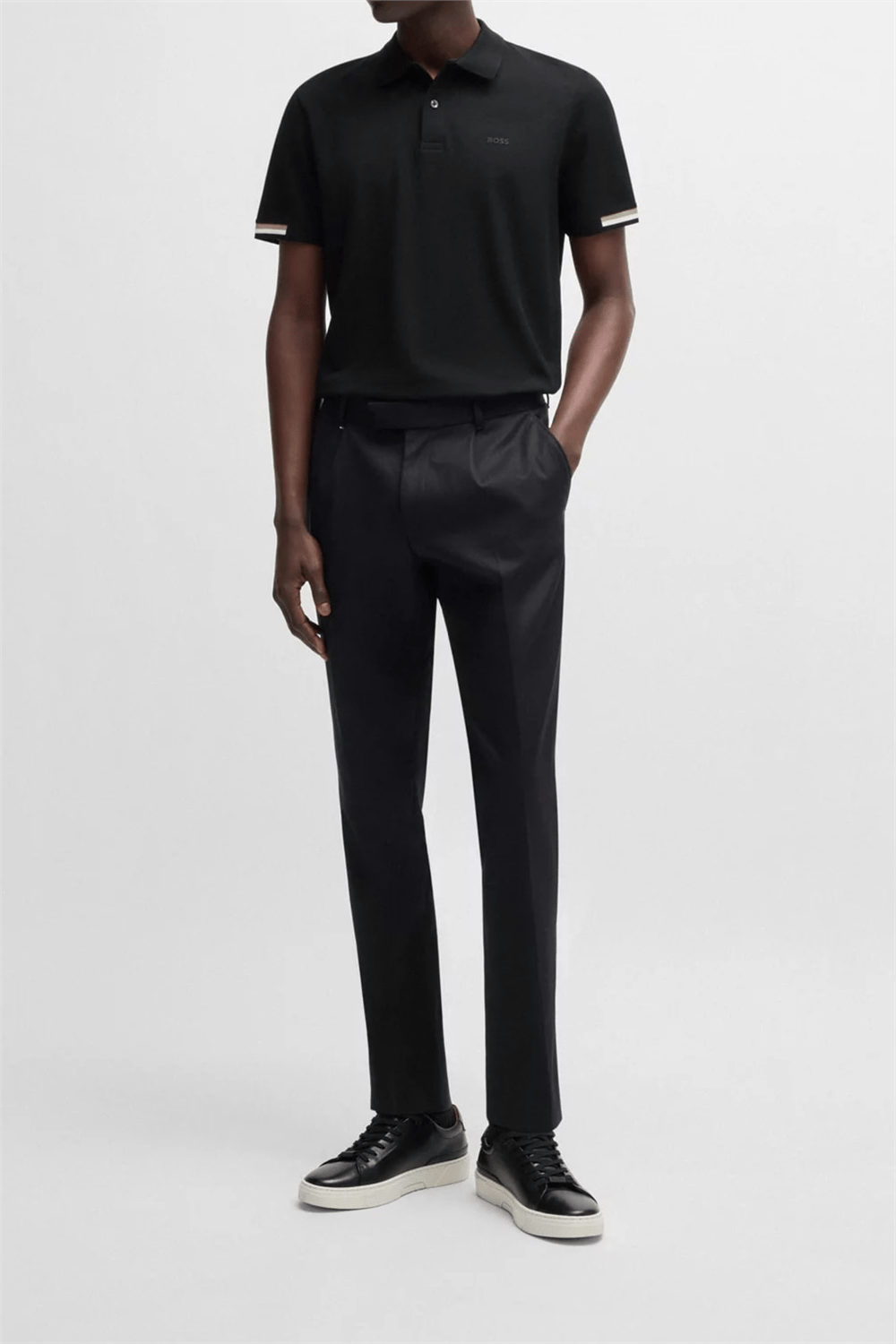 Boss Parlay Erkek Polo Yaka T-Shirt Siyah