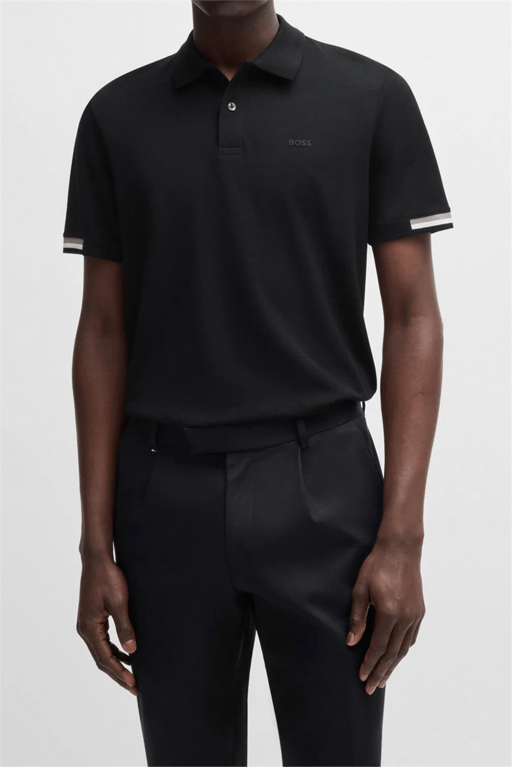 Boss Parlay Erkek Polo Yaka T-Shirt Siyah