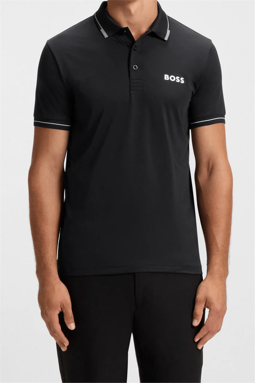 BOSS Paul Pro Erkek Polo Yaka T-Shirt Siyah