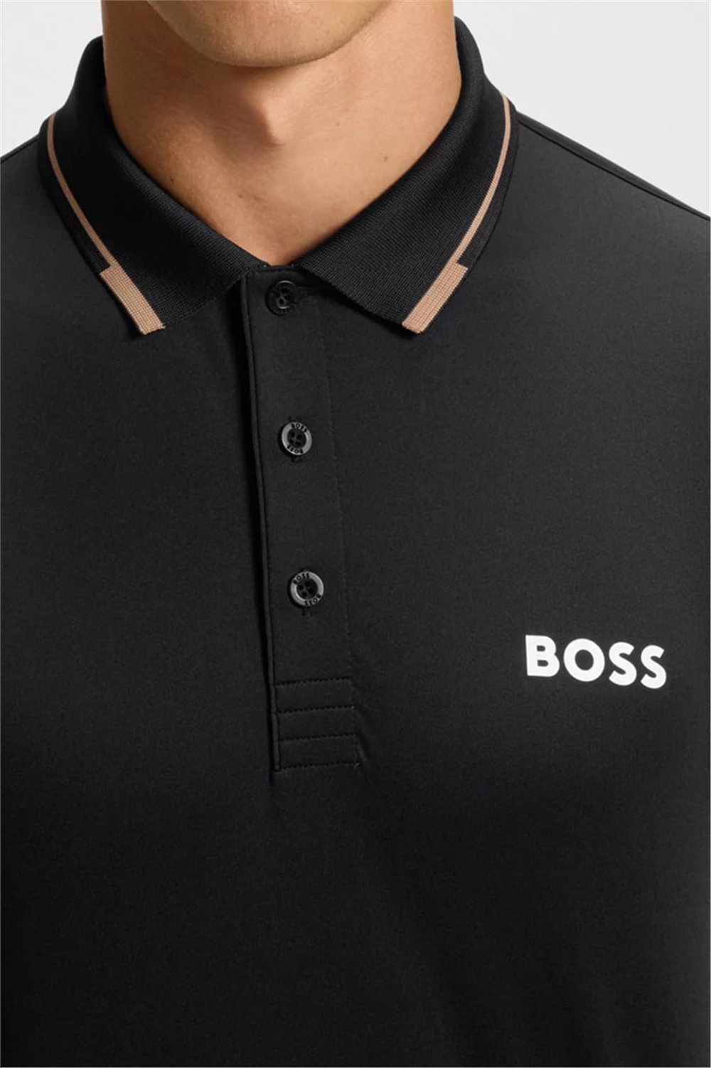 BOSS Paul Pro Erkek Polo Yaka T-Shirt Siyah