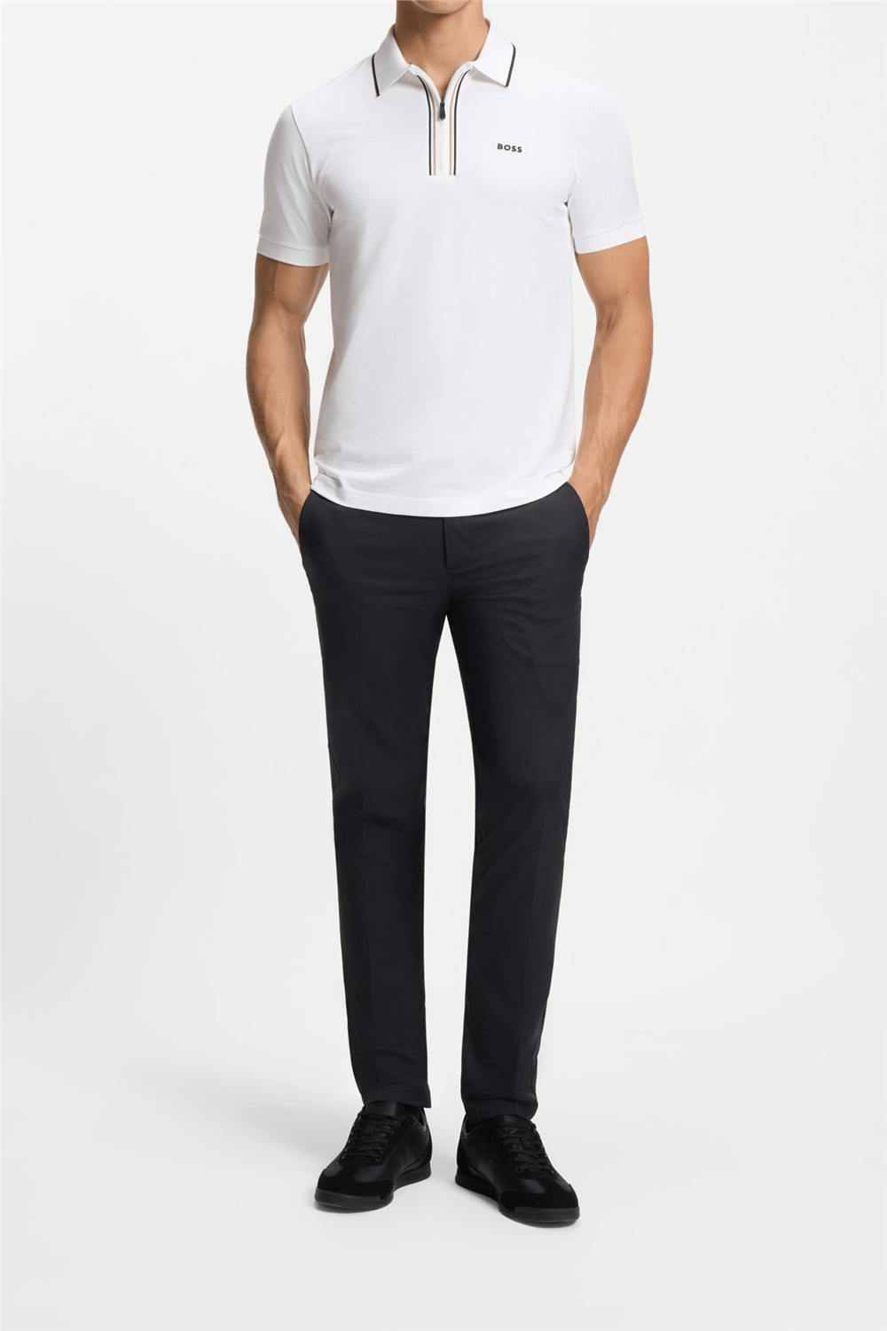 BOSS Philix GOC Erkek Polo Yaka T-Shirt Beyaz