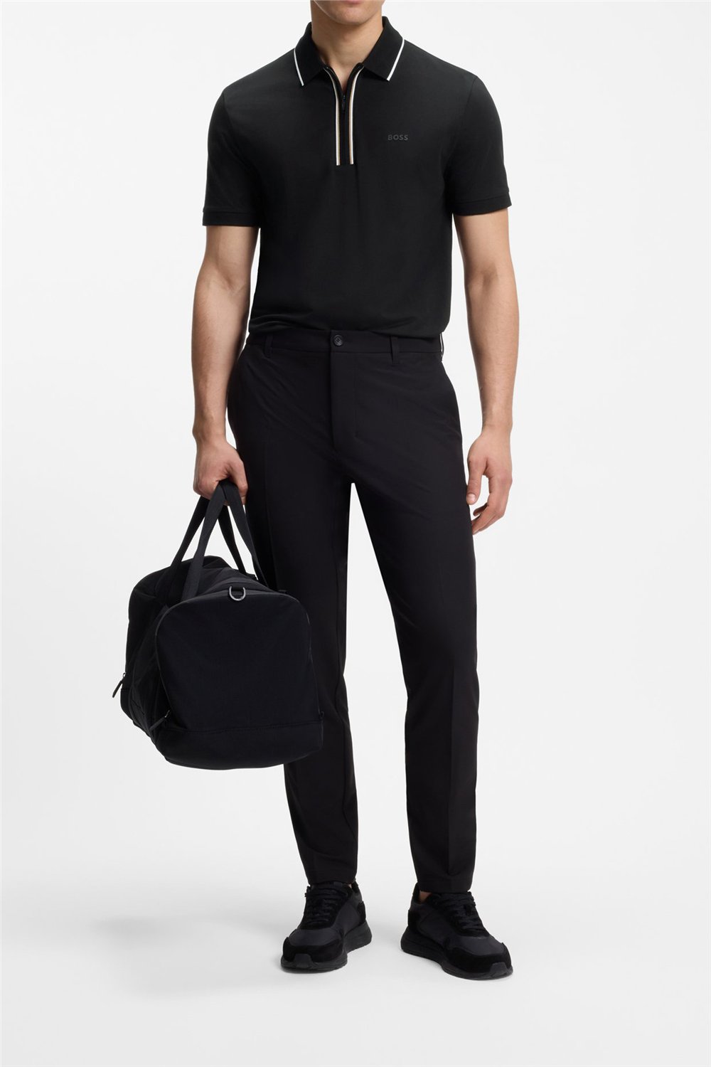 BOSS Philix GOC Erkek Polo Yaka T-Shirt Siyah