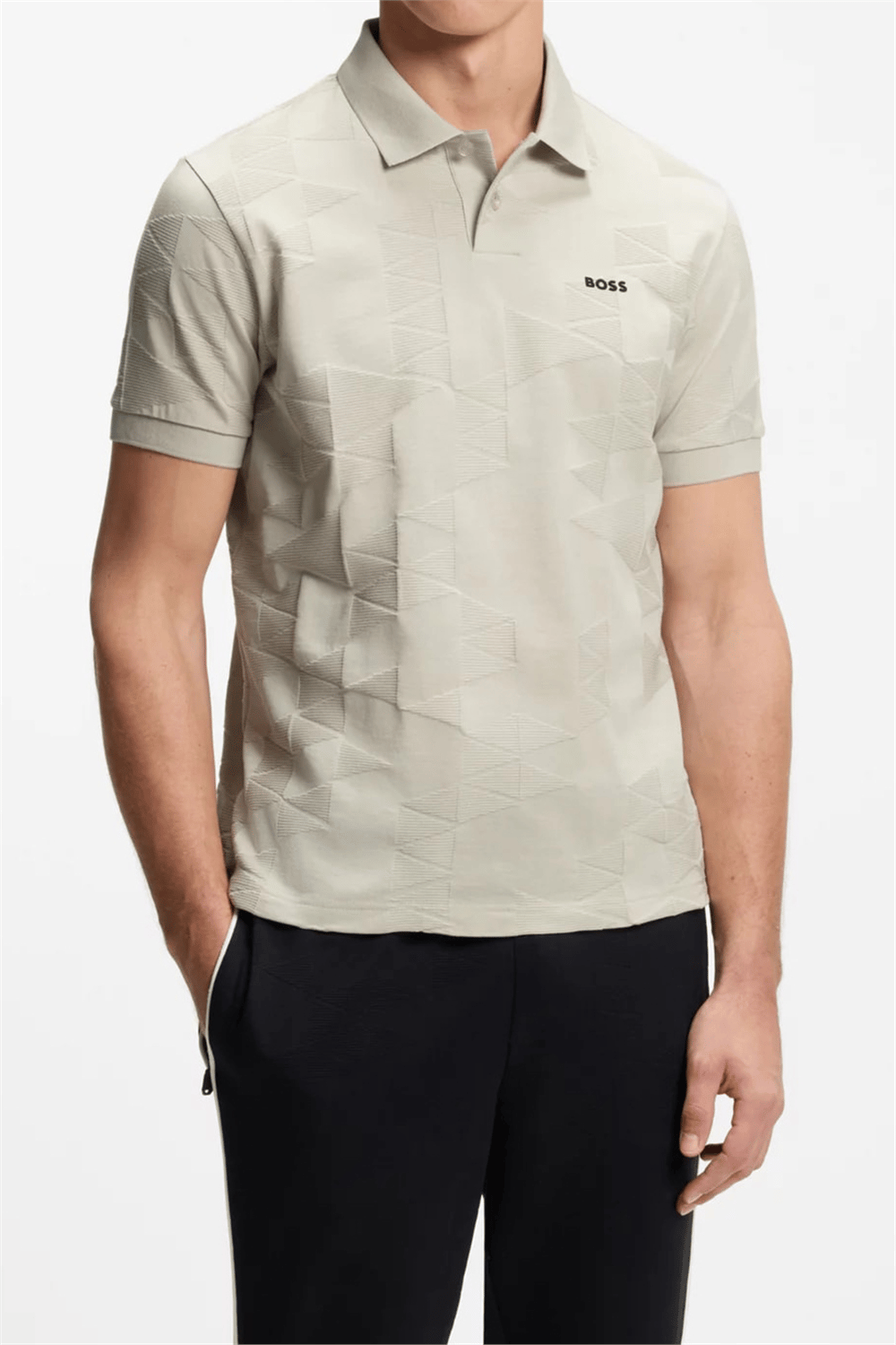 BOSS Pl Network Jq Pirax Erkek Polo Yaka T-Shirt Bej
