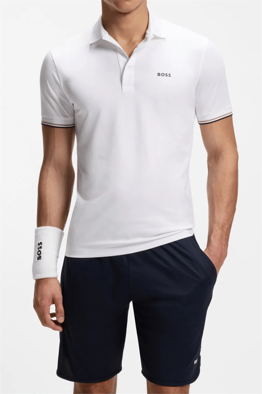 BOSS Pl Toc Game 1 Erkek Polo Yaka T-Shirt Beyaz