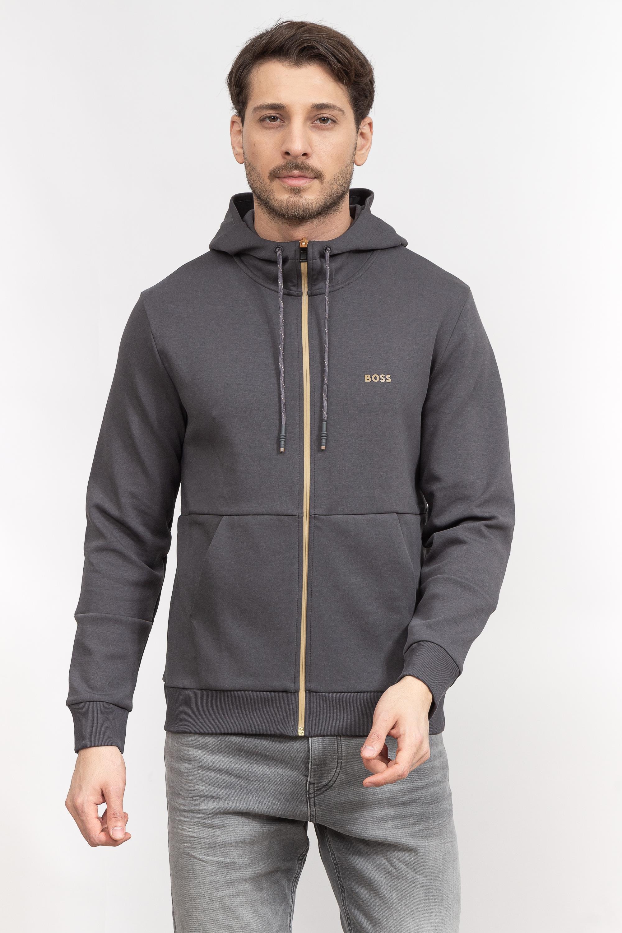 Boss Saggy Erkek Fermuarlı Sweatshirt