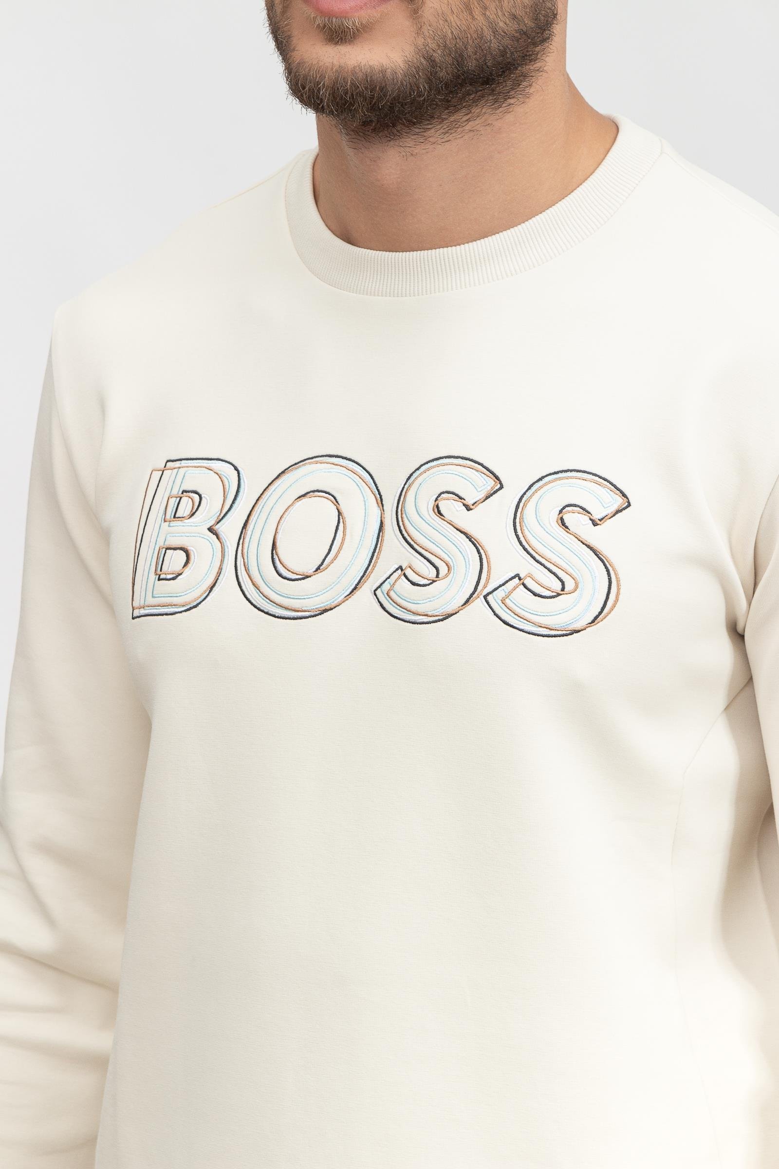 Boss Salbo Erkek Bisiklet Yaka Sweatshirt