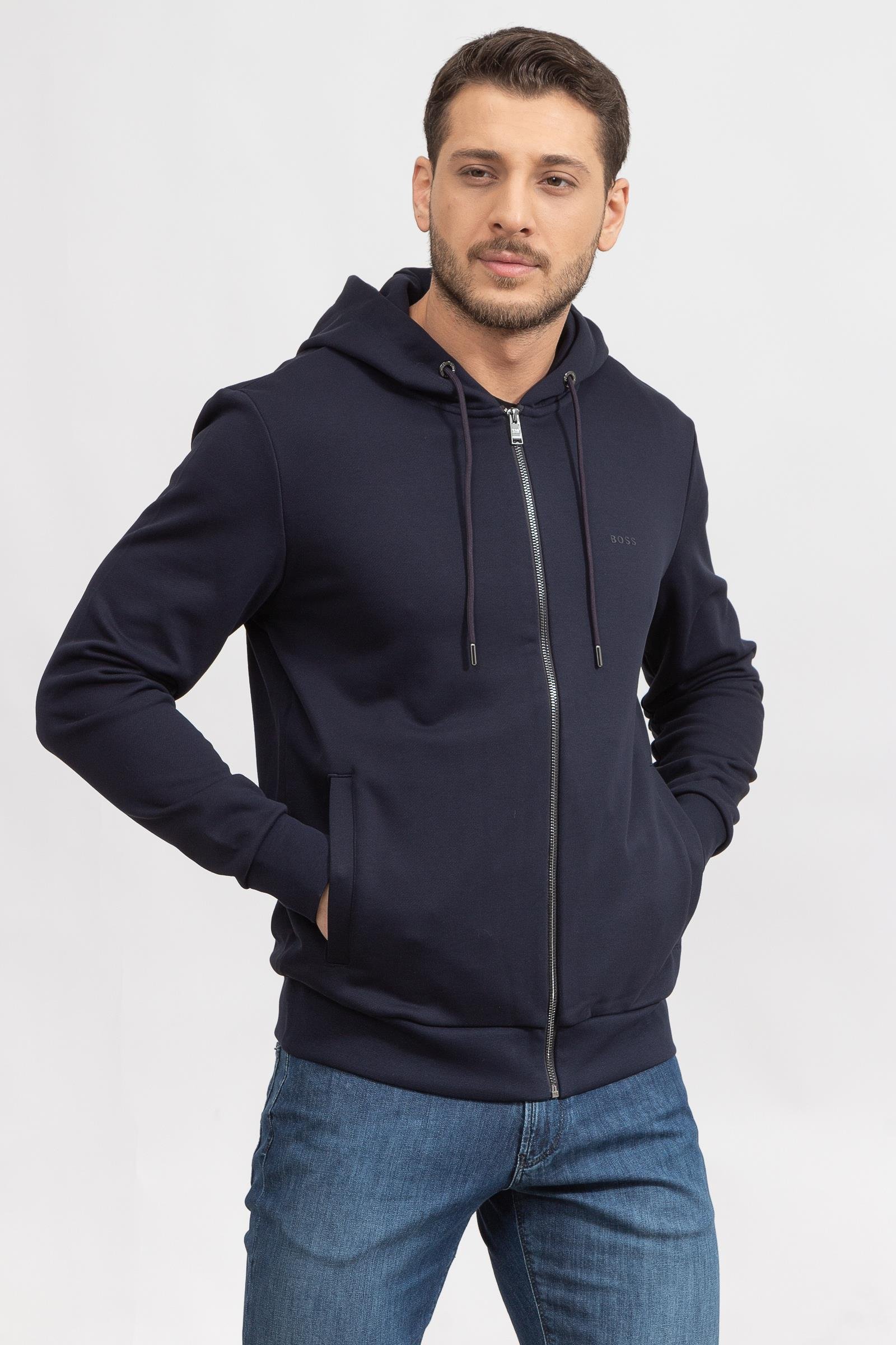 Boss Seeger Erkek Fermuarlı Sweatshirt
