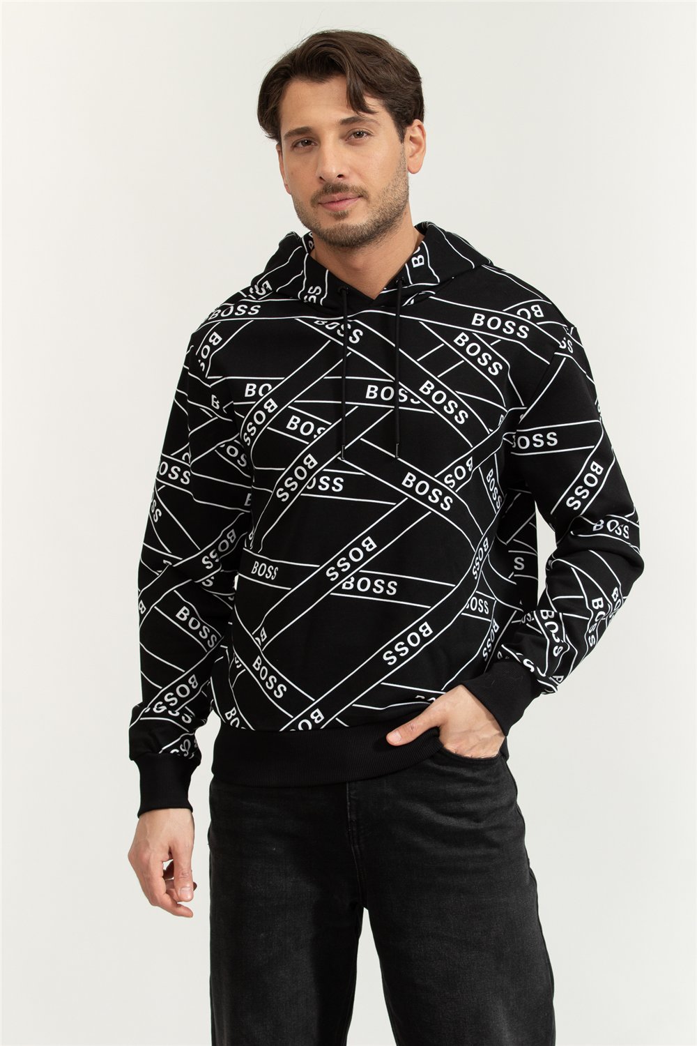 Boss Seeger Erkek Kapüşonlu Sweatshirt