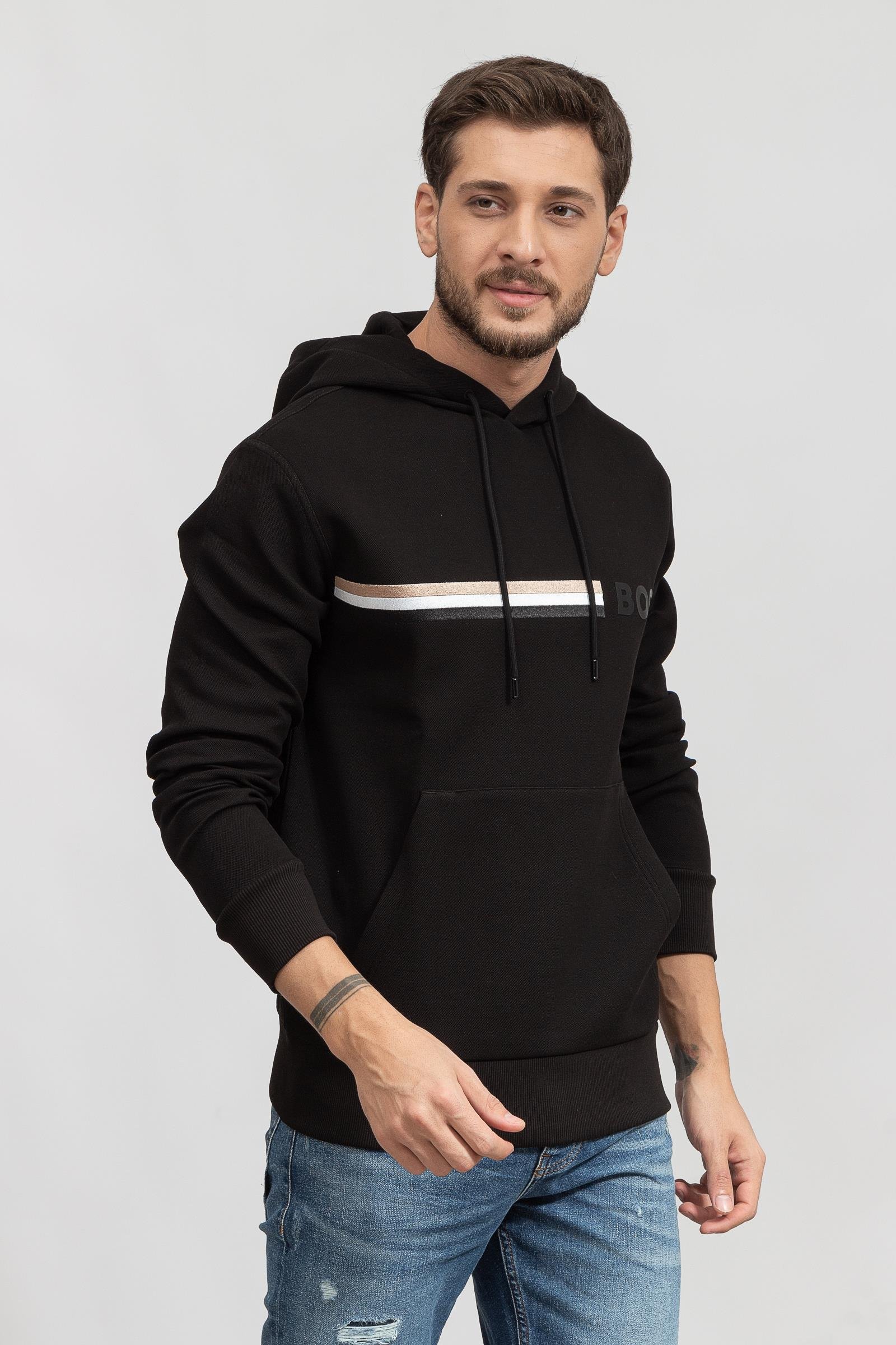 Boss Seeger Erkek Kapüşonlu Sweatshirt