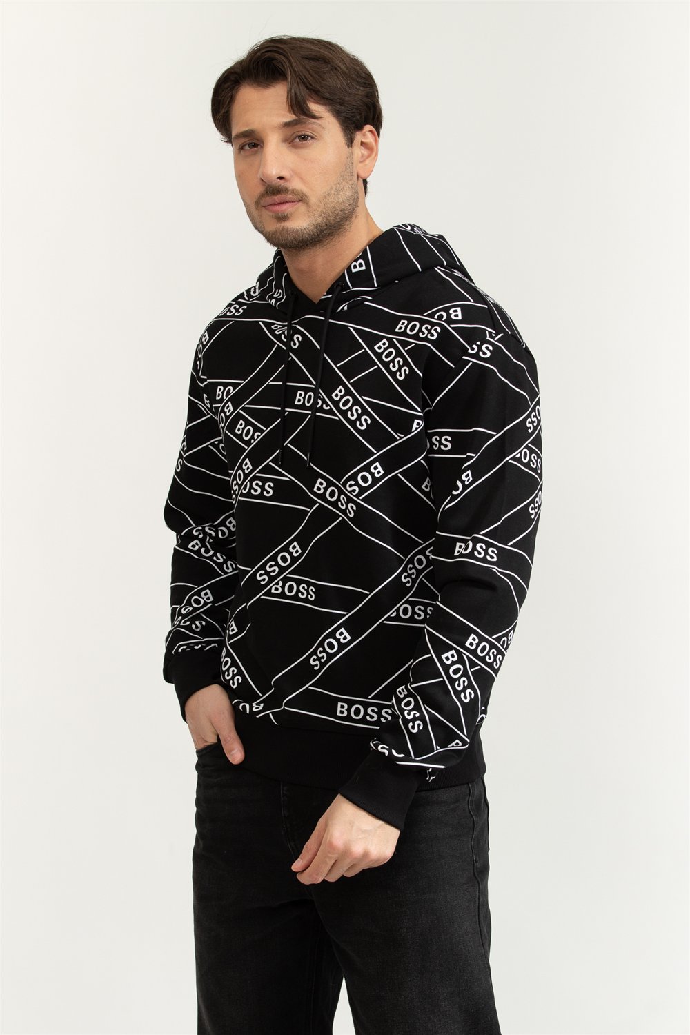 Boss Seeger Erkek Kapüşonlu Sweatshirt