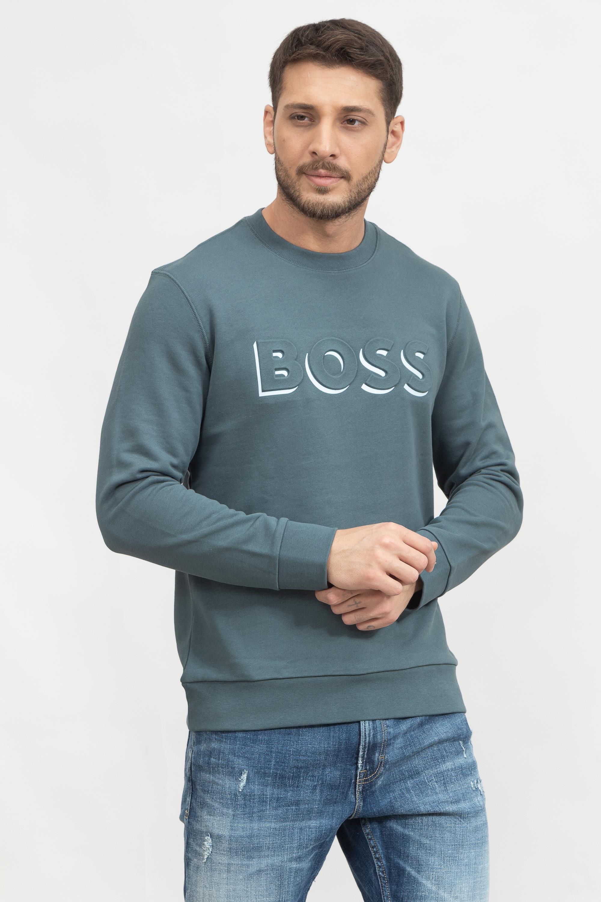 Boss Stadler Erkek Bisiklet Yaka Sweatshirt
