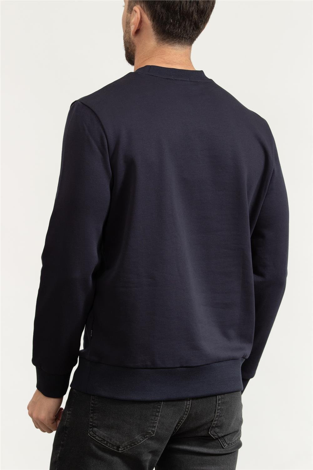 Boss Stadler Erkek Bisiklet Yaka Sweatshirt